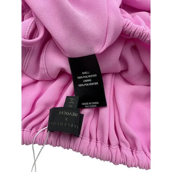 Michael Costello x Revolve 'Mishka' Pink Poly Romper Size XS - Picture 4 of 4